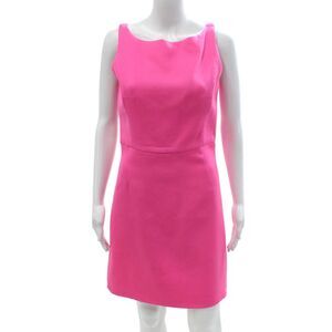 Isaac Mizrahi Women Sheath Dress Pink Sleeveless Round Neck Size 8